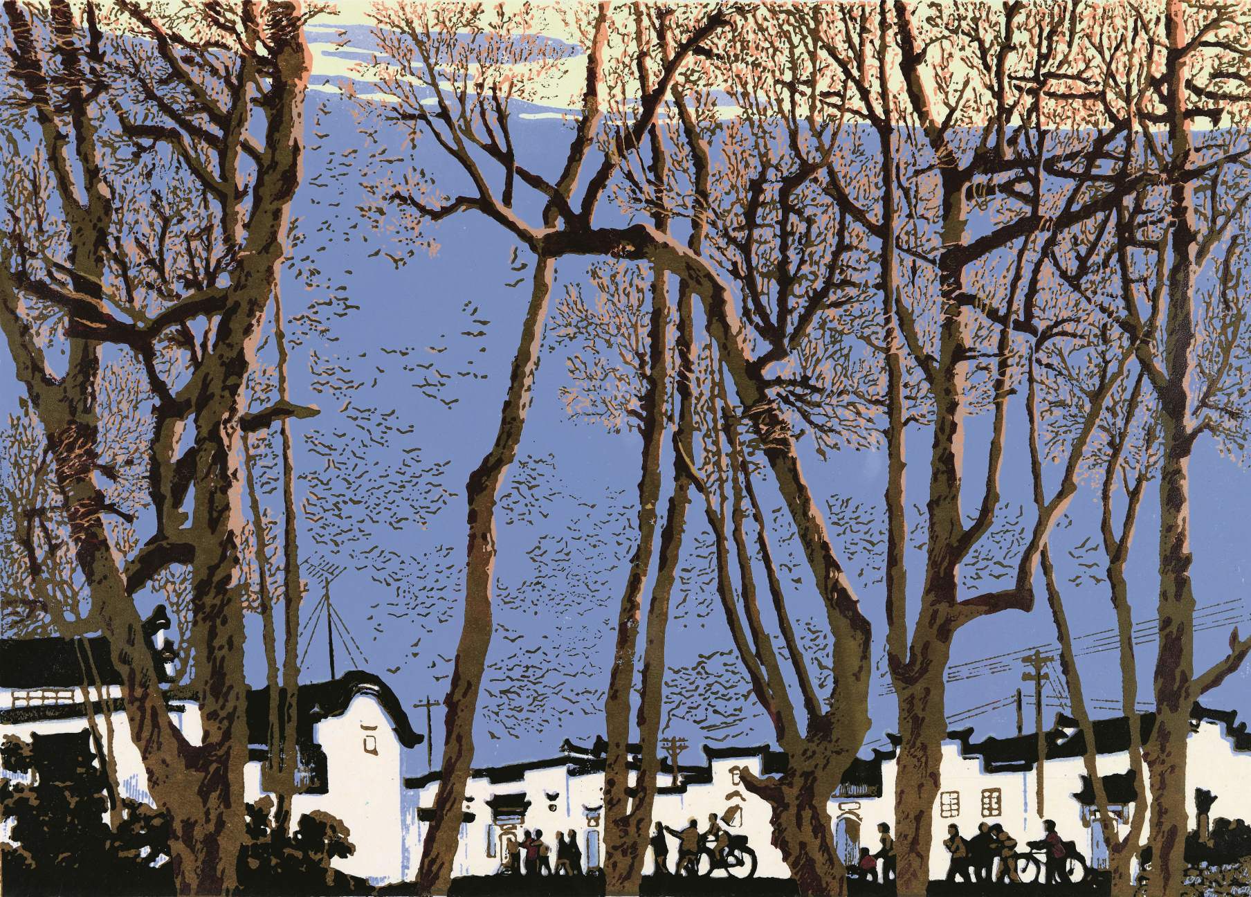 Compress_鄭震 版畫《薄暮時(shí)分》 1979年 34×48cm.JPG